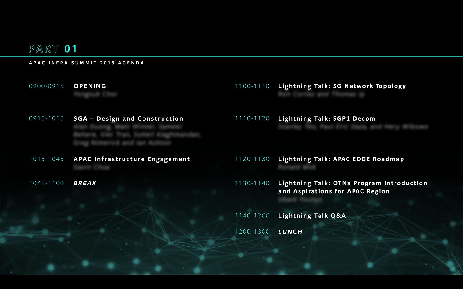 Slide presentation design