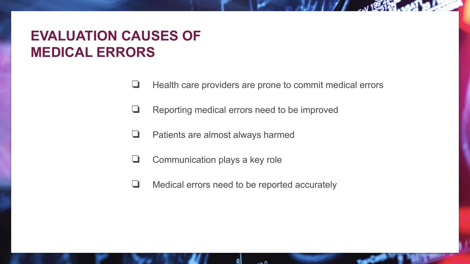 Medical Presentations — slide 13 of 16