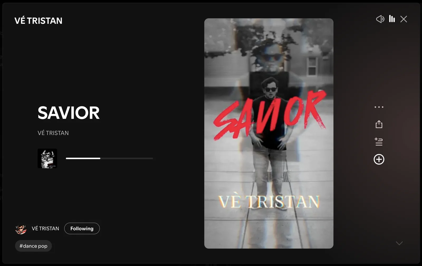 Savior on a streaming player with the vertical video