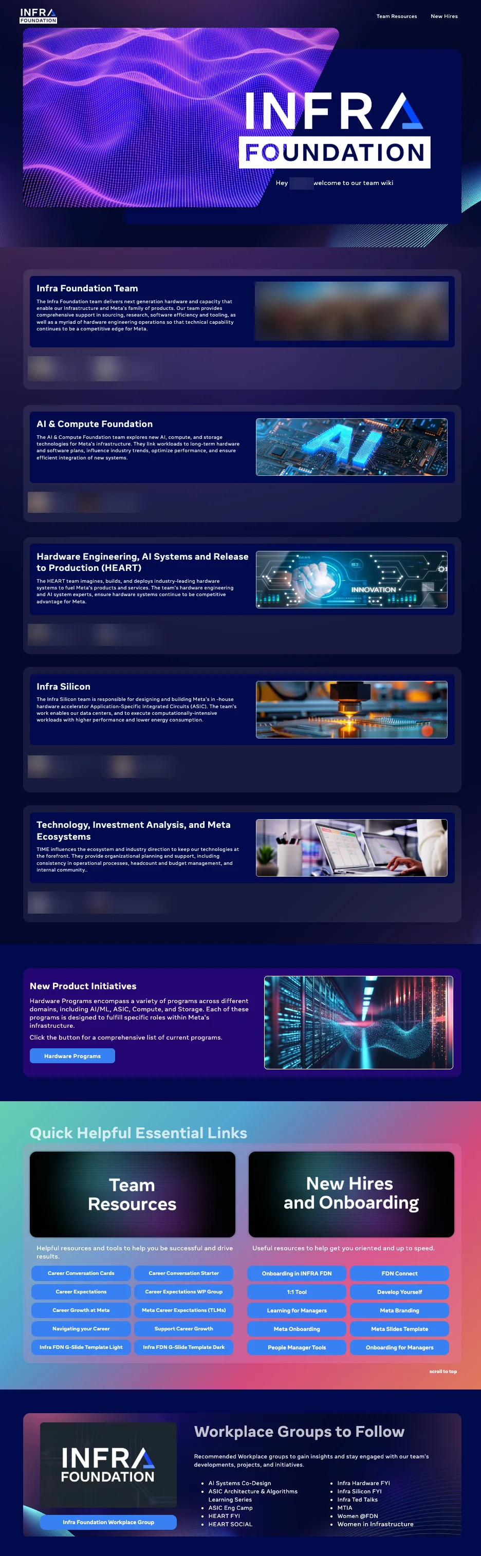 Infra Foundation team wiki — design